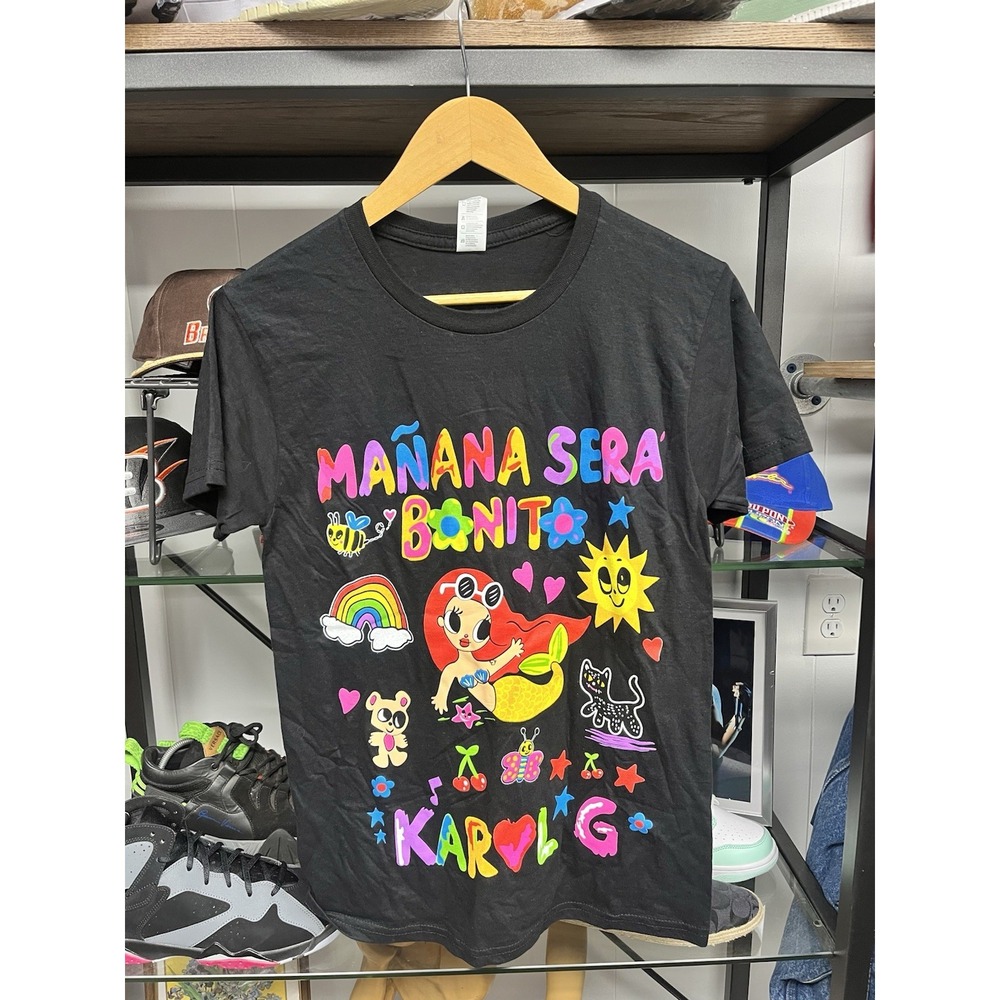 KaroL G Mañana Sera Bonito Bichota Shirt Tour Merch Black T-shirt Size XS